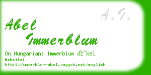 abel immerblum business card